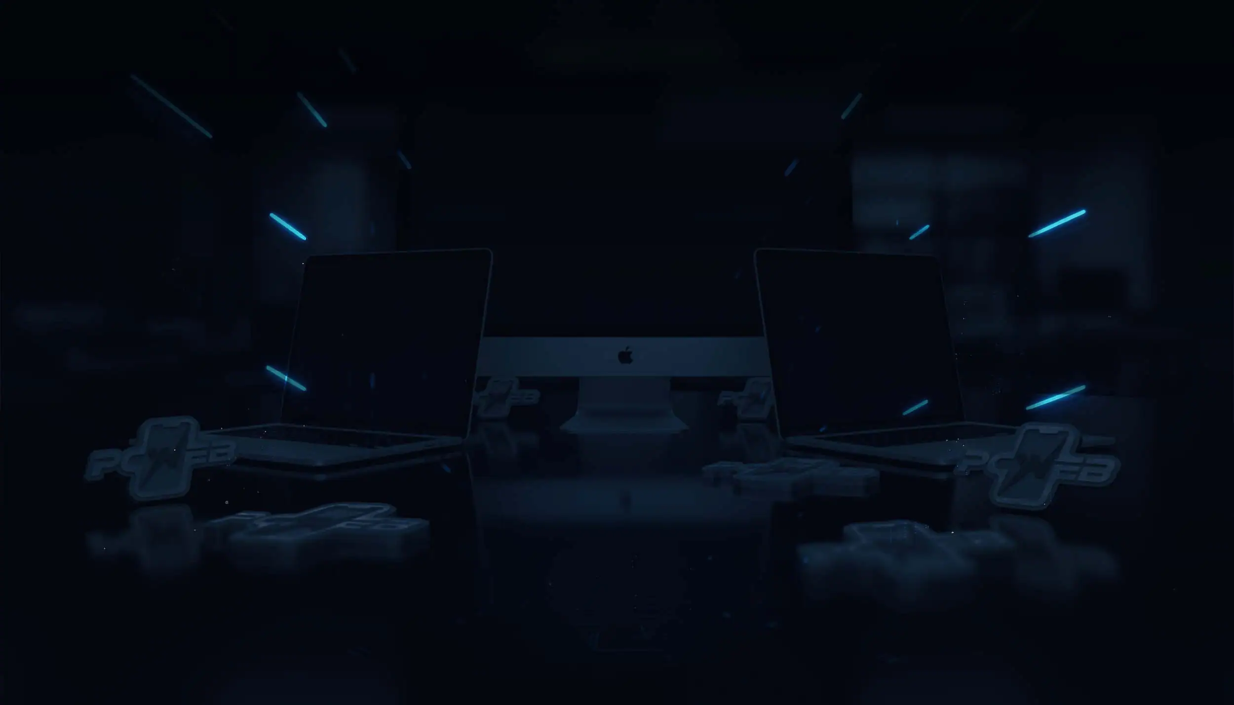 Tecnología en fondo oscuro premium